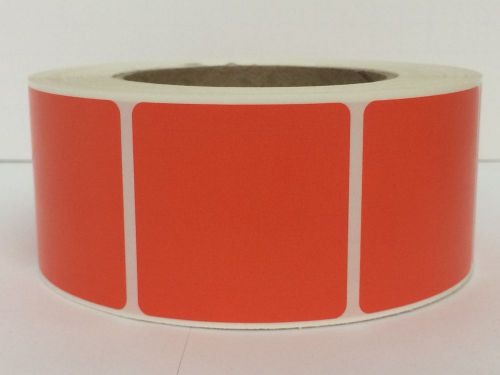 1000 2x2 Blank Red Thermal Transfer Labels Stickers