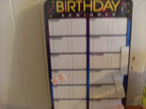 Magnetic Birthday Reminder Calendar  Wipe Out Activity Board  NEW