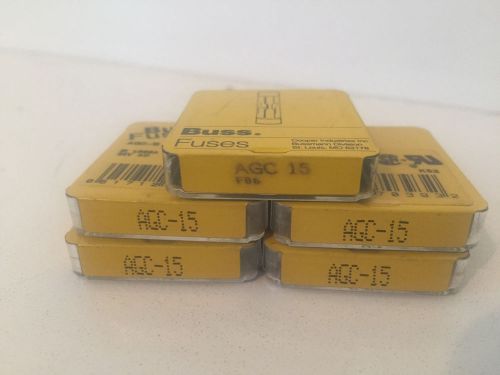 NEW LOT OF (23) BUSS FUSES AGC-15 15AMP FUSES
