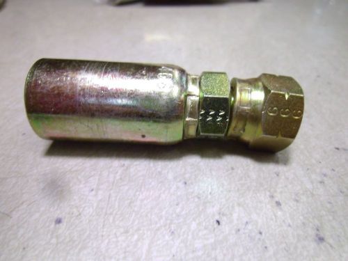 EATON WEATHERHEAD 06U-406 COLL-O-CRIMP FEMALE SWIVEL FITTING SAE 45 DEG. #59997