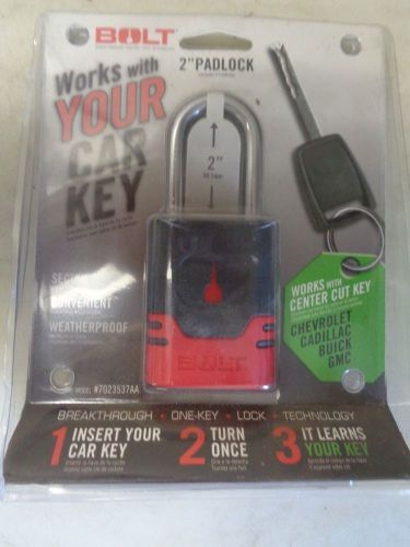 Bolt 7021337aa 2&#034; padlock-- codes to late model gm key- center cut key for sale