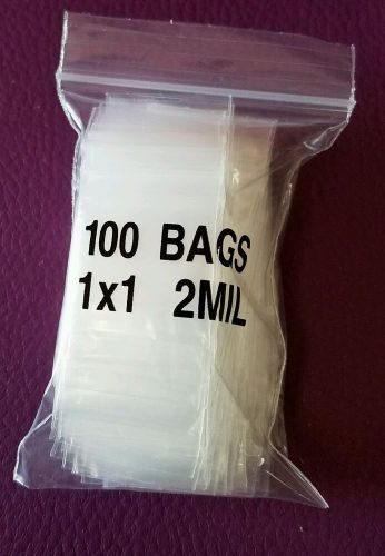 1x1  inch plastic zip lock bags 100 count