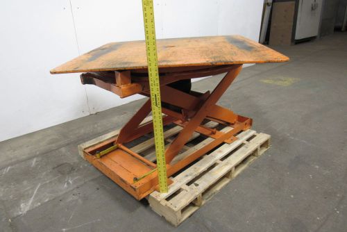 Bishamon ez-45 pallet loading station/rotating lift table 4500lb cap. pneumatic for sale