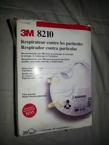 3M 8210 Respirator NIB. N95 Approved, BOX of 20 Pcs. LOT 15 Boxes