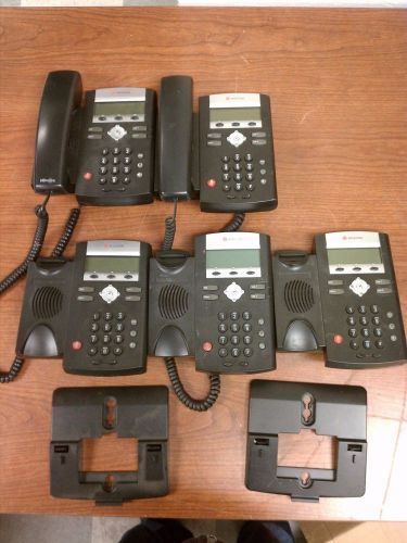 Lot of 5 Polycom IP 335 VOIP Phones (UNTESTED) / PH136DS