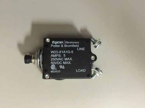 Circuit Breaker; Therm; Push/Pull; 250/50VAC/VDC W23-X1A1G-5 Lot 2