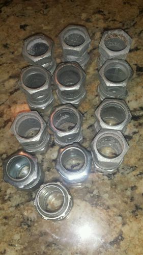 3/4  inch emt compression  fittings mixed lot total of  13 for sale