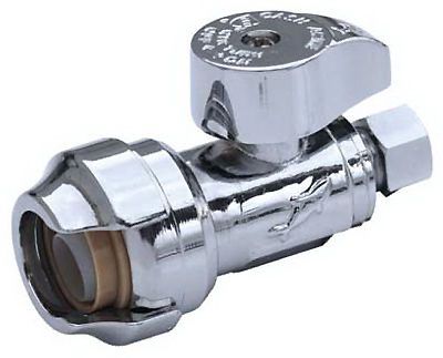 Sharkbite low lead straight stop brass push valve-1/2x3/8 str stop valve for sale