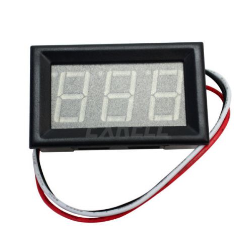 Mini DC 0-30V Red LED 3 Wire Digital Display Voltage Voltmeter Panel Motor