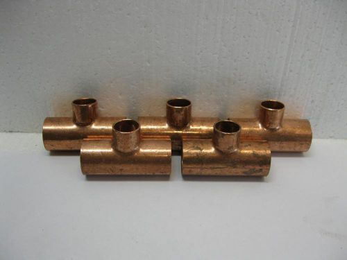 Copper tee sweat type c+c+c 3/4-x3/4-x1/2 lot of (5) five reducing tees for sale