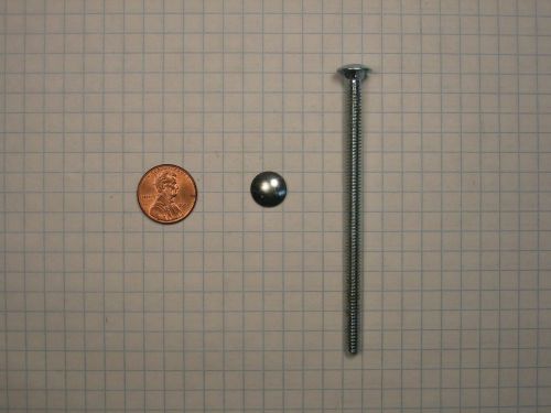 CARRIAGE BOLT #(10-24) x 3-1/2&#034;, STEEL, SQUARE NECK TRUSS HEAD, ZINC-PLATED