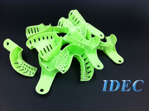 Plastic dental impression trays denture instrument green 20pcs for sale