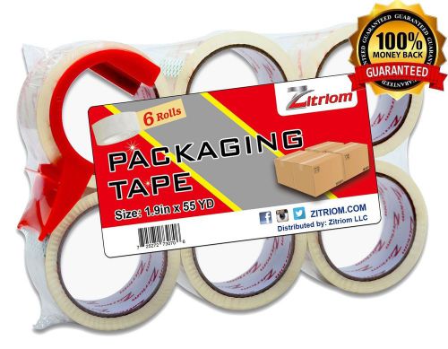 Packing tape with dispenser included for moving ultra adhesive packages profe... for sale