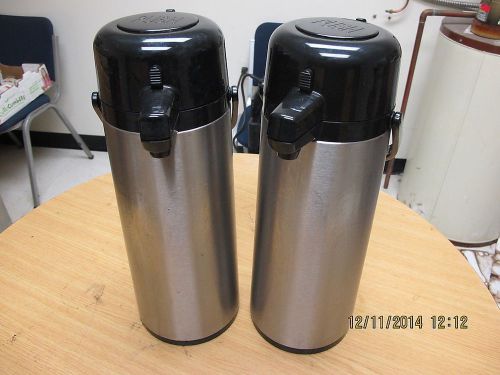 Lot of 2 Service Ideas 2.5 Liter Push Button Airpot Vacuum Insulated Airpot