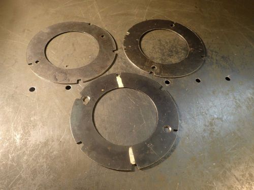 3 Pieces of Spacer Chuck Plates 4 5 &amp; 6 Index 5-13/16&#034; OD 3-1/2&#034; ID 3/32&#034; Thick