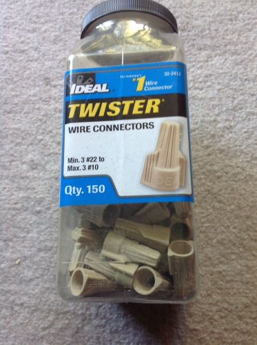 Ideal #30-241J Twister Twist on Wire connector 22-10 awg Tan Qty 120