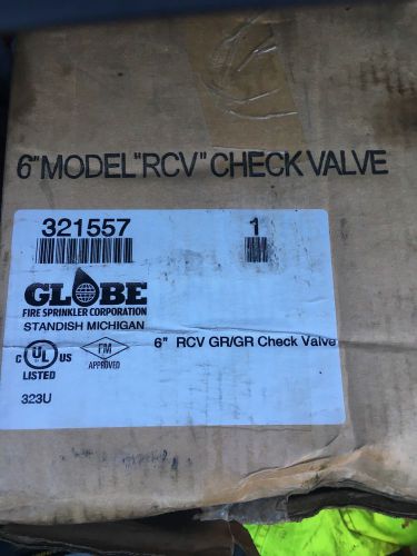 Globe 6&#034; shotgun rcv riser check valve - groove x groove 321557-s for sale