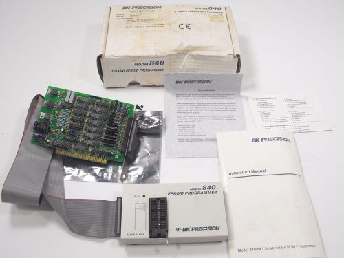 BK Precision Model 840 1-Gang Eprom Programmer w/ PC Board + Manual + Box
