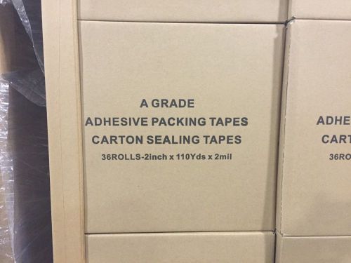 144 Rolls Clear Box Carton Sealing Packing Tape Shipping - 2 mil 2&#034; x 110 Yards