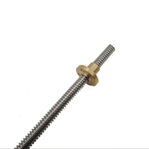 T8 Trapezoidal Screw Dia 8MM Pitch 2mm Lead 4mm Length 100mm with Copper Nut