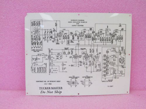 Military Manual TS-382F/U Audio Oscillator and Output Adapters Schematic Diagram