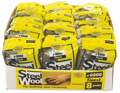 STEEL WOOL,#0000 SUPERFINE 8PD