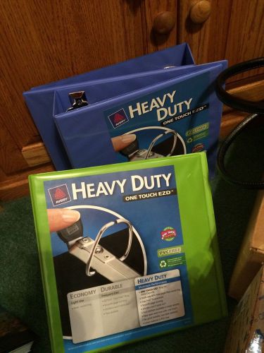 2&#034; Avery One Touch EZD Heavy-Duty 3-Ring Binder Nonstick View - Lot Of 3, 2 NWT