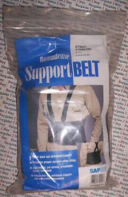 Safco Remedease Delux Support Belt,Black,Large (36-42in)