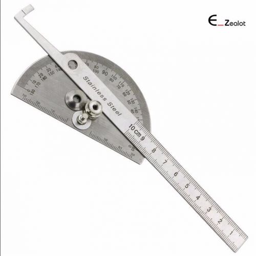 Stainless steel rotary protractor 0-180 degrees measuring tool for sale