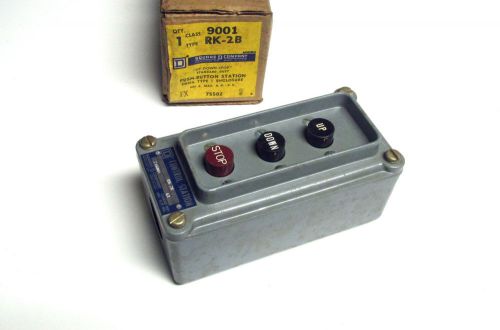 Nib .. square d push-button station cat# 9001 rk-2b .. wd-46 for sale