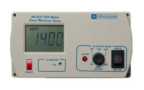 Milwaukee MC410 Conductivity EC Monitor with Mounting Kit, 0 to 1990 ppm, +/-2