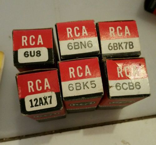 6 NOS RCA 6BK7B 12AX7 6UB 6BN6 AUDIO/VACUUM TUBES