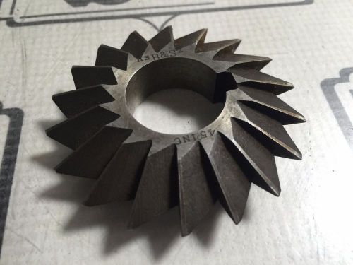 B&amp;S 2-3/4&#034; x 1&#034; x 45° DOUBLE ANGLE MILL MILLING CUTTER SLOT SLOTTING BLADE