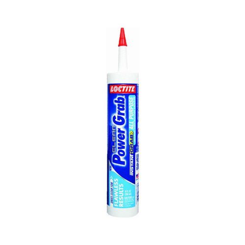 Loctite power instant grab clear all-purpose construction caulk adhesive 9 oz for sale
