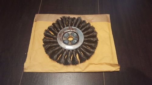 NEW 6&#034; X 1/2&#034; TWISTED WIRE BRUSH, WIDTH 1/2&#034; WIRE .014 ARBOR HOLE 1/2&#034;