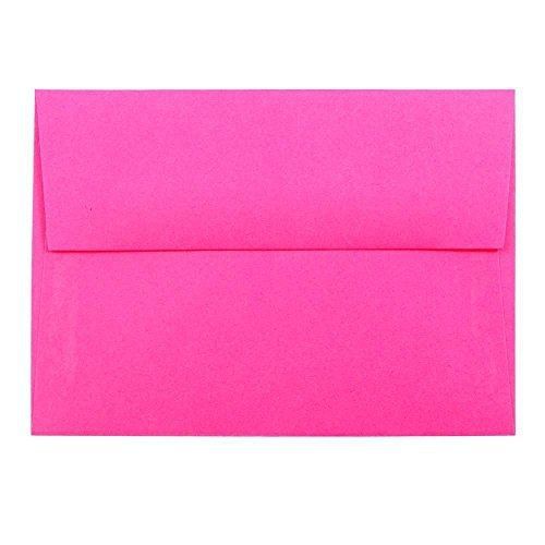 JAM Paper? 4bar A1 (3 5/8 x 5 1/8) Paper Envelope - Brite Hue Ultra Fuchsia Hot