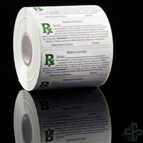 GENERIC Medical Cannabis Strain Labels 1000 pcs ROLL State Compliant Sticker