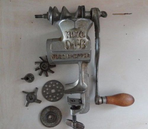 Vintage Hibbard Spencer Bartlett Food Grinder Chopper Manual Hand Crank No.70