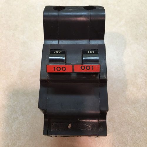 Federal pacific 100 amp stab-lok 2 pole plug-in na2100 circuit breaker main for sale