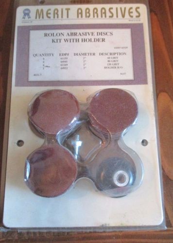 Merit Abrasives Rolon Abrasive Discs Kit With Holder