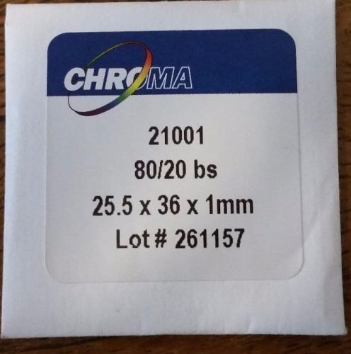 CHROMA 80/20 Beam Splitter, Rectangular, 25.5 x 36 x 1mm Model 21001