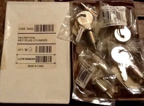 Rim cylinder with 2 key satin stainless with cam 1-1/8&#034; plug locksmith lot of 12 for sale