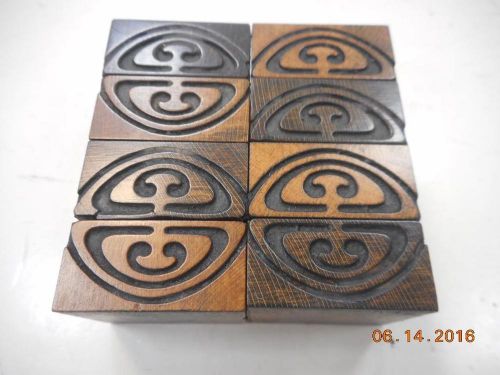 8 Letterpress Printing Antique Solid Wood Type Matching Decorative Border 1 Inch