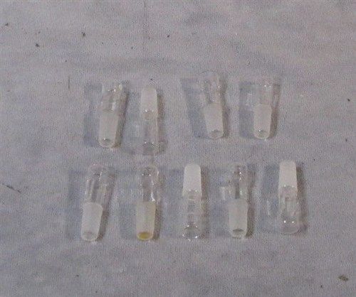 Lot Of 9 Small Stopper Pieces Laboratory Glass