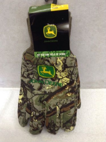 John Deere Lg Camo Cotton/Poly Men&#039;s Lined Work Gloves by West Chester FREE SHIP