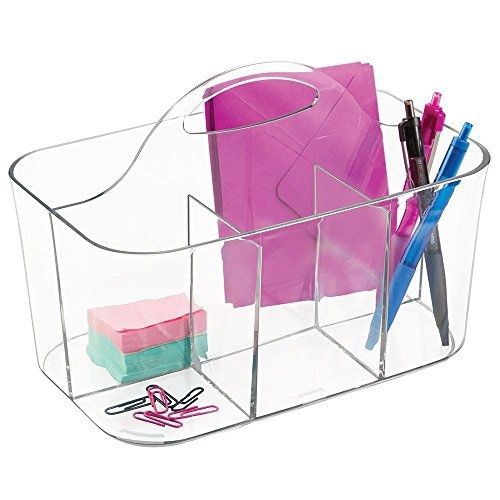 MetroDecor mDesign Desk Caddy, Small, Clear