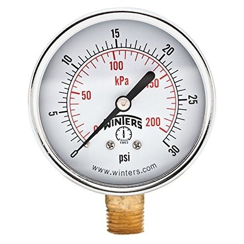 Winters pem series steel dual scale economical all purpose pressure gauge with for sale