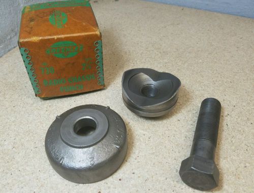 Greenlee No. 730 - 2 1/4&#034; diameter punch and die set - radio chassis punch