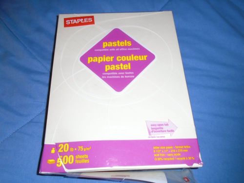 1 Ream of 500 Sheets of Staples Brand Pastels Cream Colored 8.5 x 11 Copy Paper