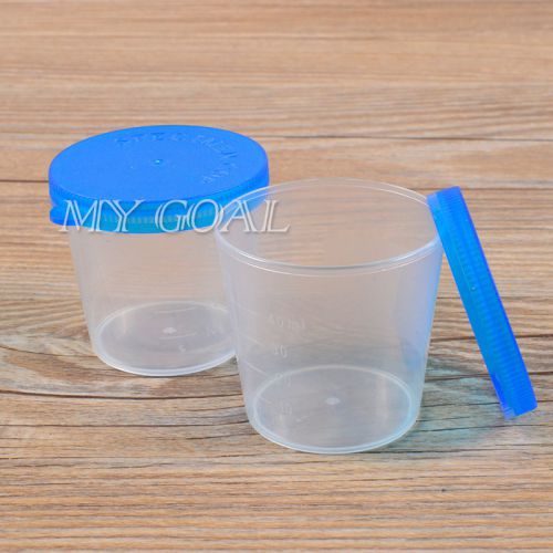 5/10/20x 40ml Plastic Sealed Lab Specimen Sample Jar Craft Container Pot Cup Lip